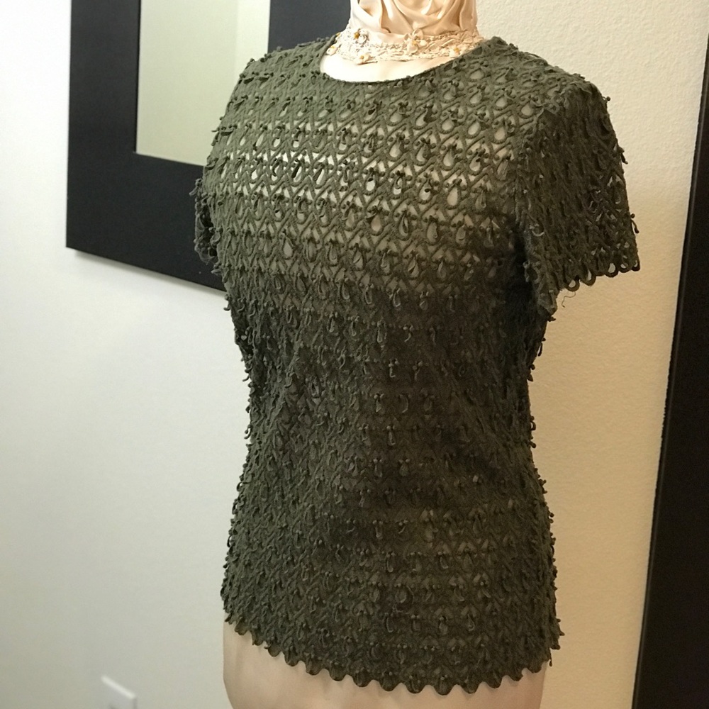 Banana Republic green top/ blouse Sz Med